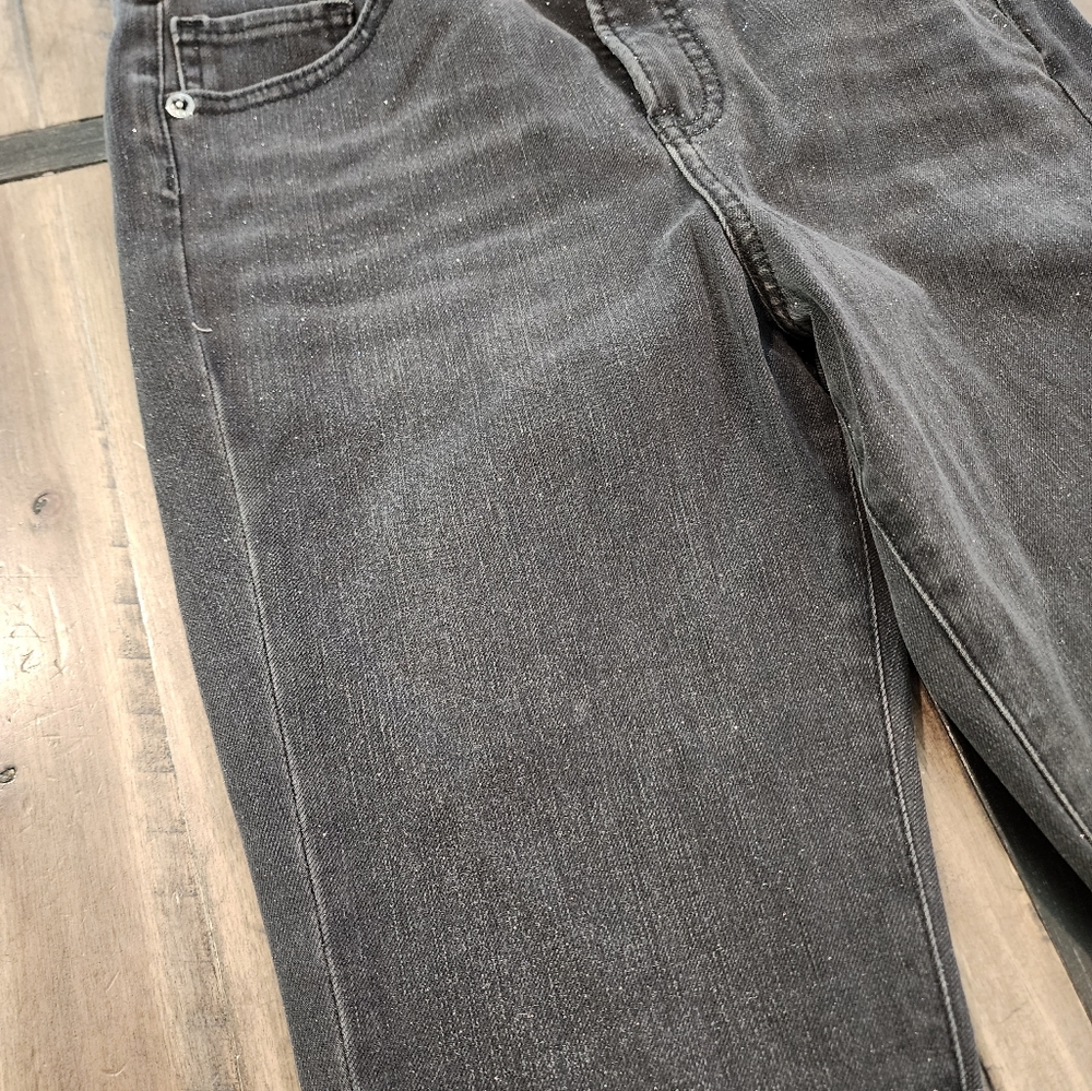 Express Mid rise 4 way hyper stretch dark gray skinny jeans - Picture 7 of 8